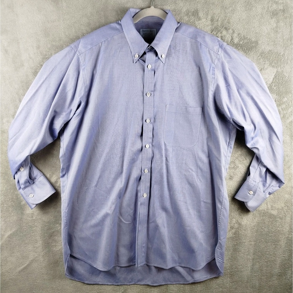 Hilditch & Key Royal Oxford‎ Two Fold Cotton Dress Shirt Mens 17-49 Englade Made